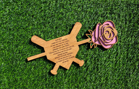 Mothers Day Baseball Mom Rose